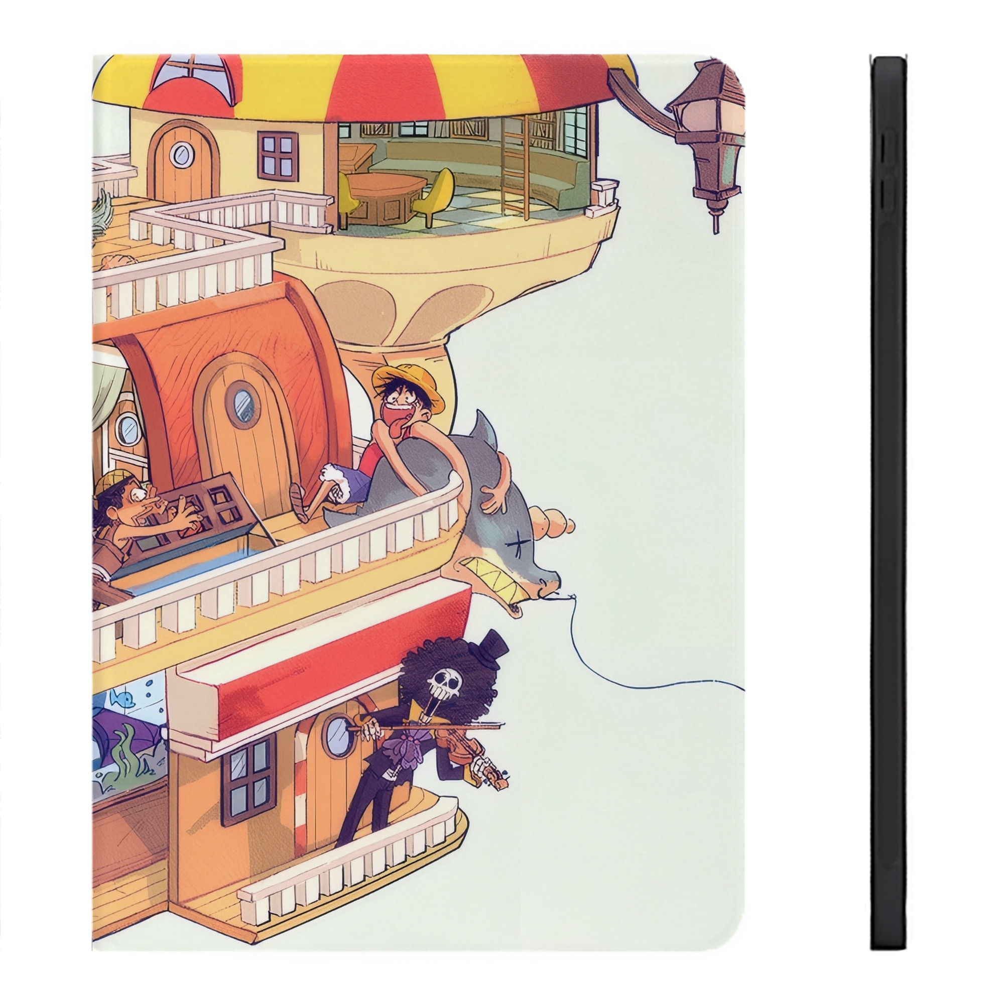 （画像用） ワンピース ONE PIECE IPadケース ペンホルダー付き ブックスタイルデザイン